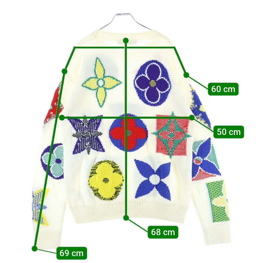 LOUIS VUITTON(ルイヴィトン) 20AW ビッグモノグラム オーバーサイズニットセーター ホワイト RM202M UTF HJN05W