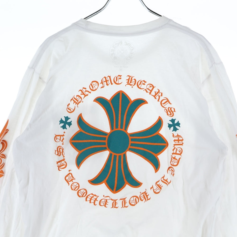 CHROME HEARTS(クロムハーツ) CH PLUS CHプラスプリント クルーネック 長袖Tシャツ ホワイト