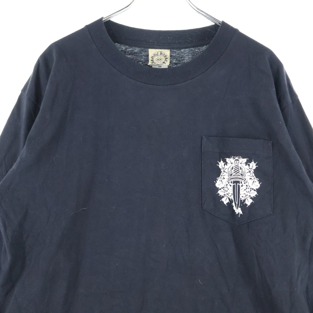 CHROME HEARTS(クロムハーツ) OLD Dagger logo L/S Tee オールドモデル ダガーロゴプリント長袖Tシャツ 長袖カットソー ブラック