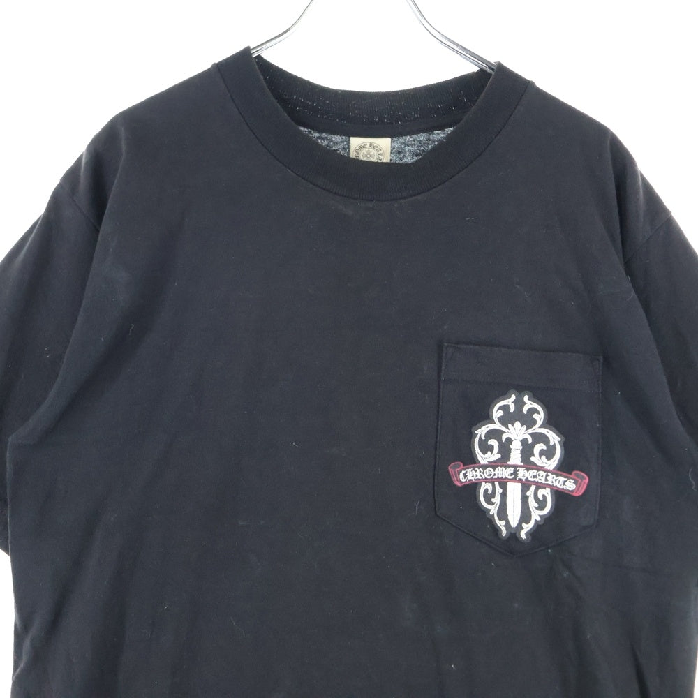CHROME HEARTS(クロムハーツ) OLD Back Camo Dagger Tee オールドモデル ダガーロゴプリント 半袖Tシャツ カットソー ブラック