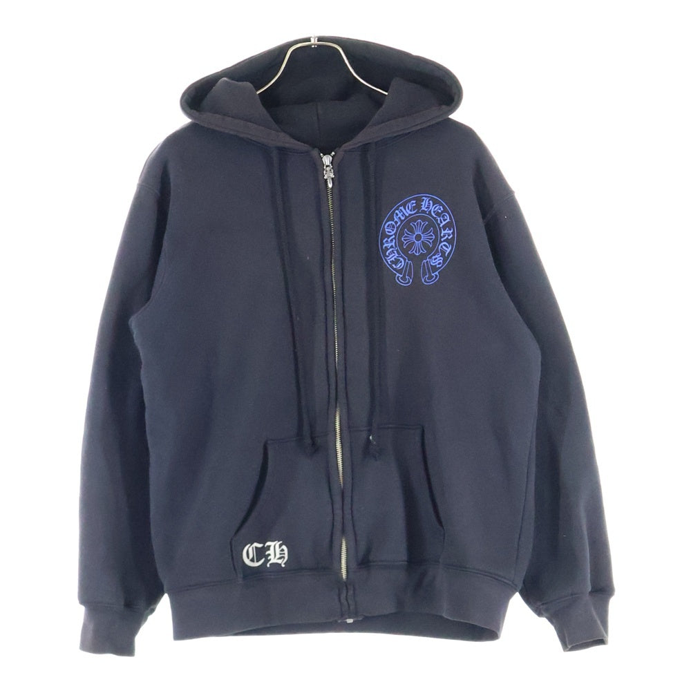 CHROME HEARTS(クロムハーツ) OLD BACK CH PLUS バックCHプラスプリント ダガージップ パーカー ブラック