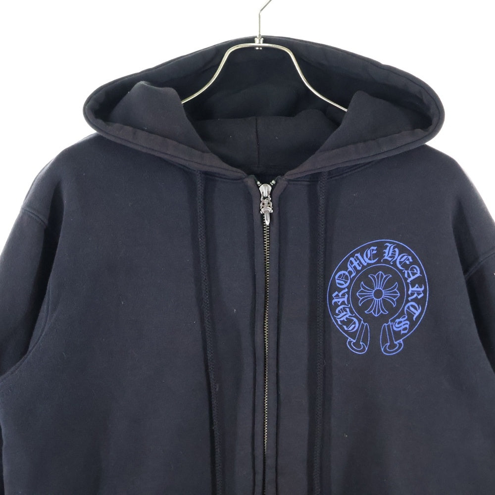 CHROME HEARTS(クロムハーツ) OLD BACK CH PLUS バックCHプラスプリント ダガージップ パーカー ブラック