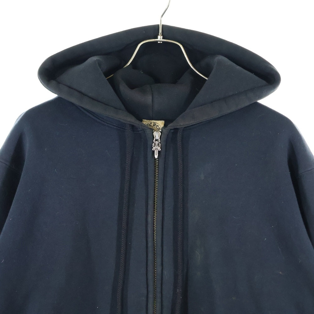 CHROME HEARTS(クロムハーツ) OLD Horseshoe Hoodie ホースシュー メタリックプリント ダガージップ パーカー ブラック