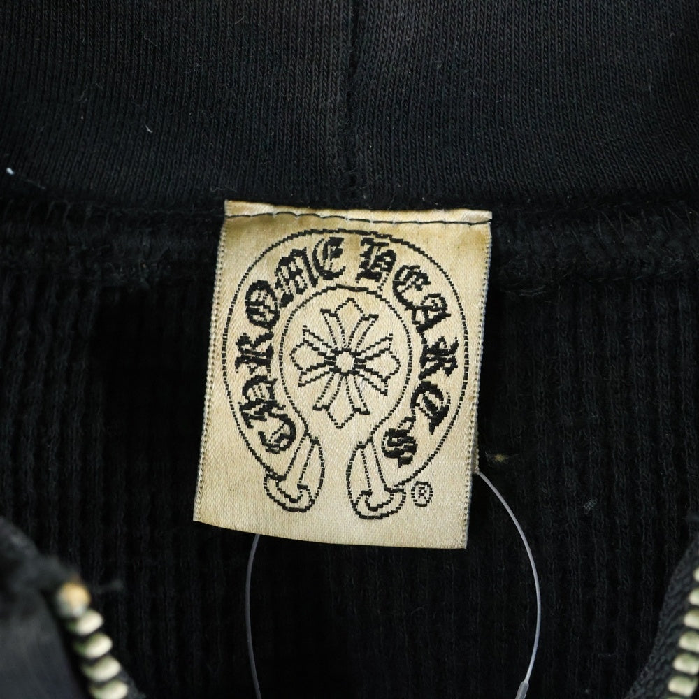 CHROME HEARTS(クロムハーツ) OLD Horseshoe Hoodie ホースシュー メタリックプリント ダガージップ パーカー ブラック