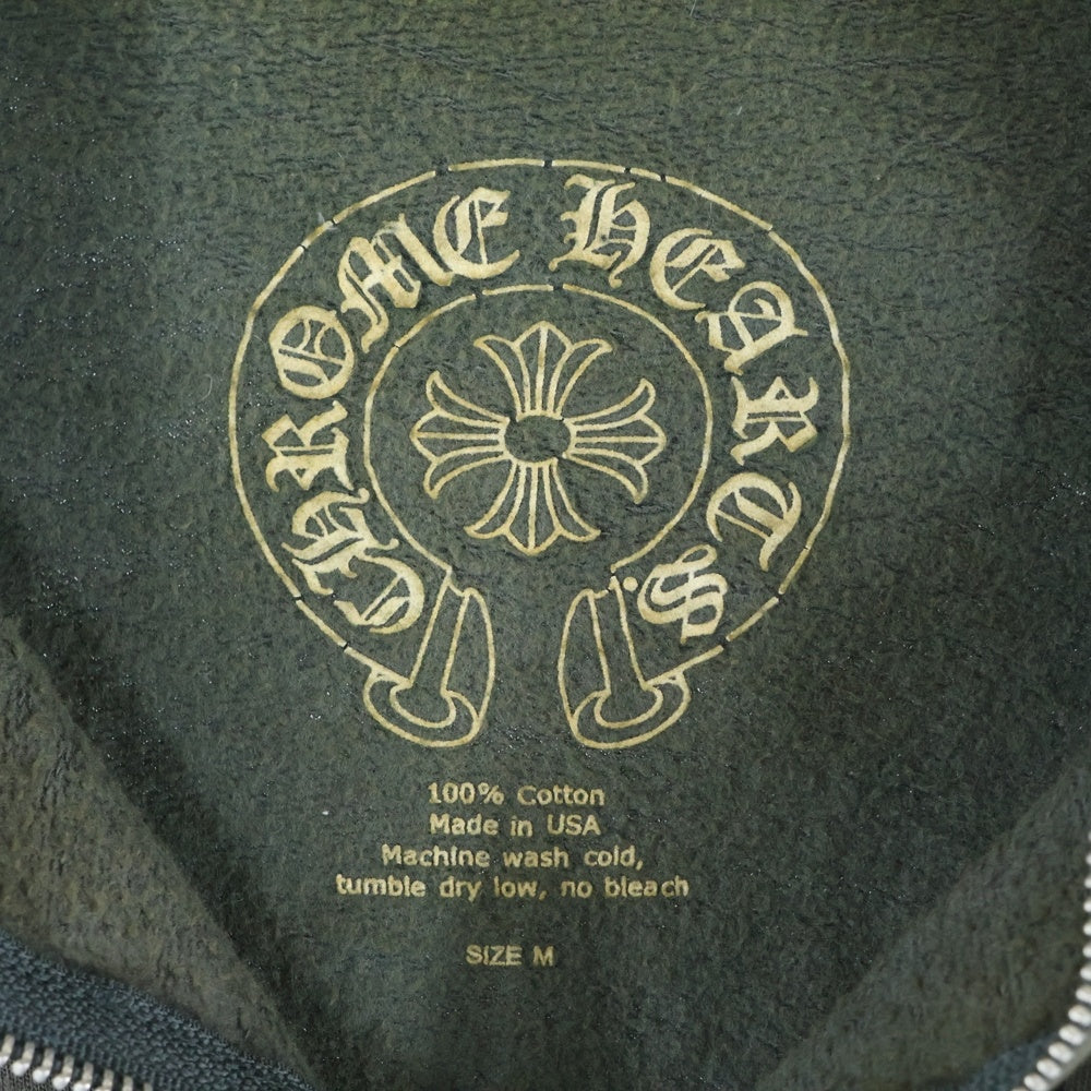CHROME HEARTS(クロムハーツ) OLD CH PLUS 袖CHプラスプリント ジップアップ パーカー グレー