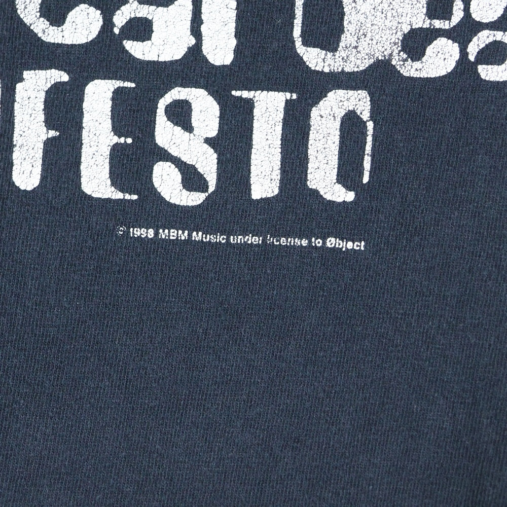 VINTAGE(ヴィンテージ) 90s Meat Beat Manifesto ミートビート マニフェスト Tシャツ 半袖カットソー ブラック