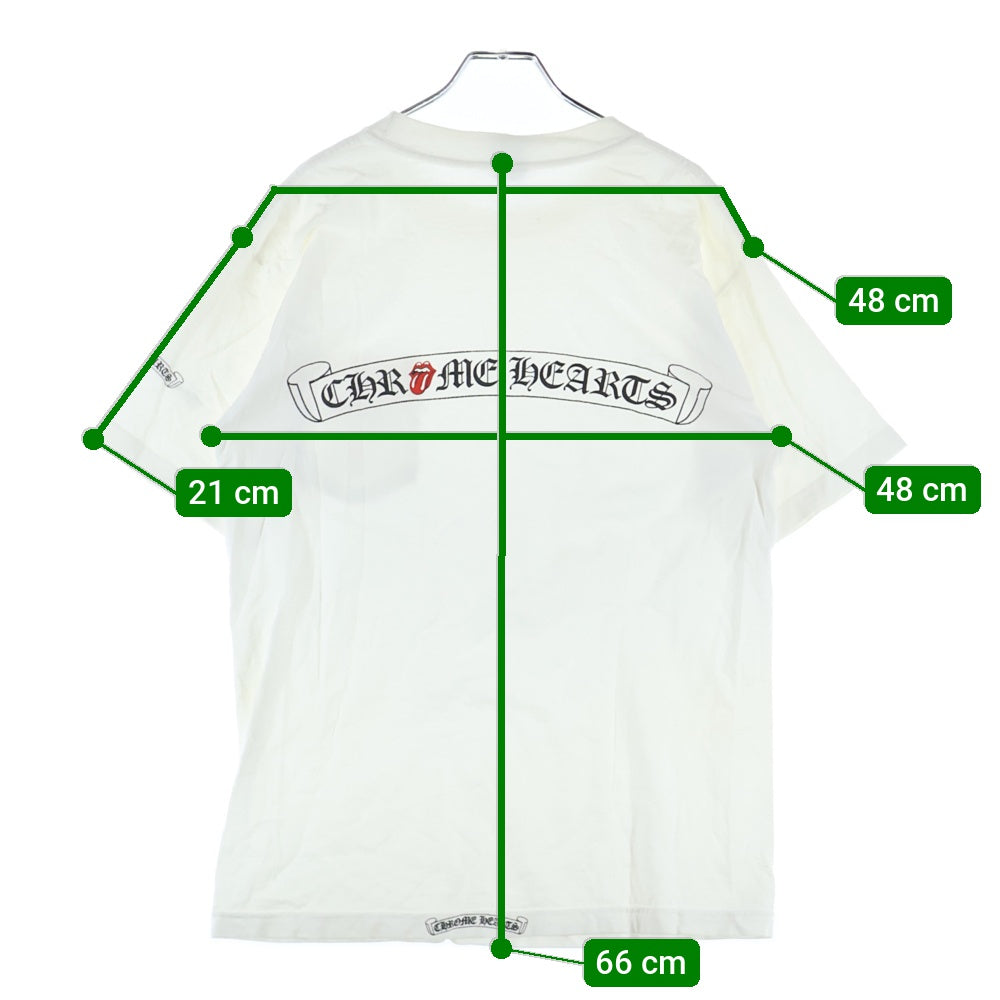 CHROME HEARTS(クロムハーツ) OLD CH T-SHIRT ROLLING STONES リップタン ローリングストーンズ 半袖Tシャツ ホワイト
