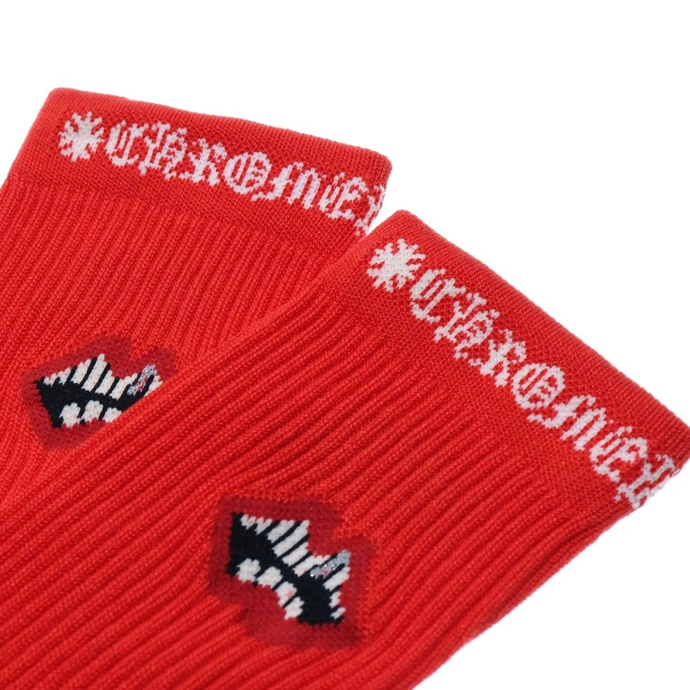 CHROME HEARTS(クロムハーツ) ×MATTY BOY マッティボーイ チョンパー 総柄 ソックス 靴下 レッド