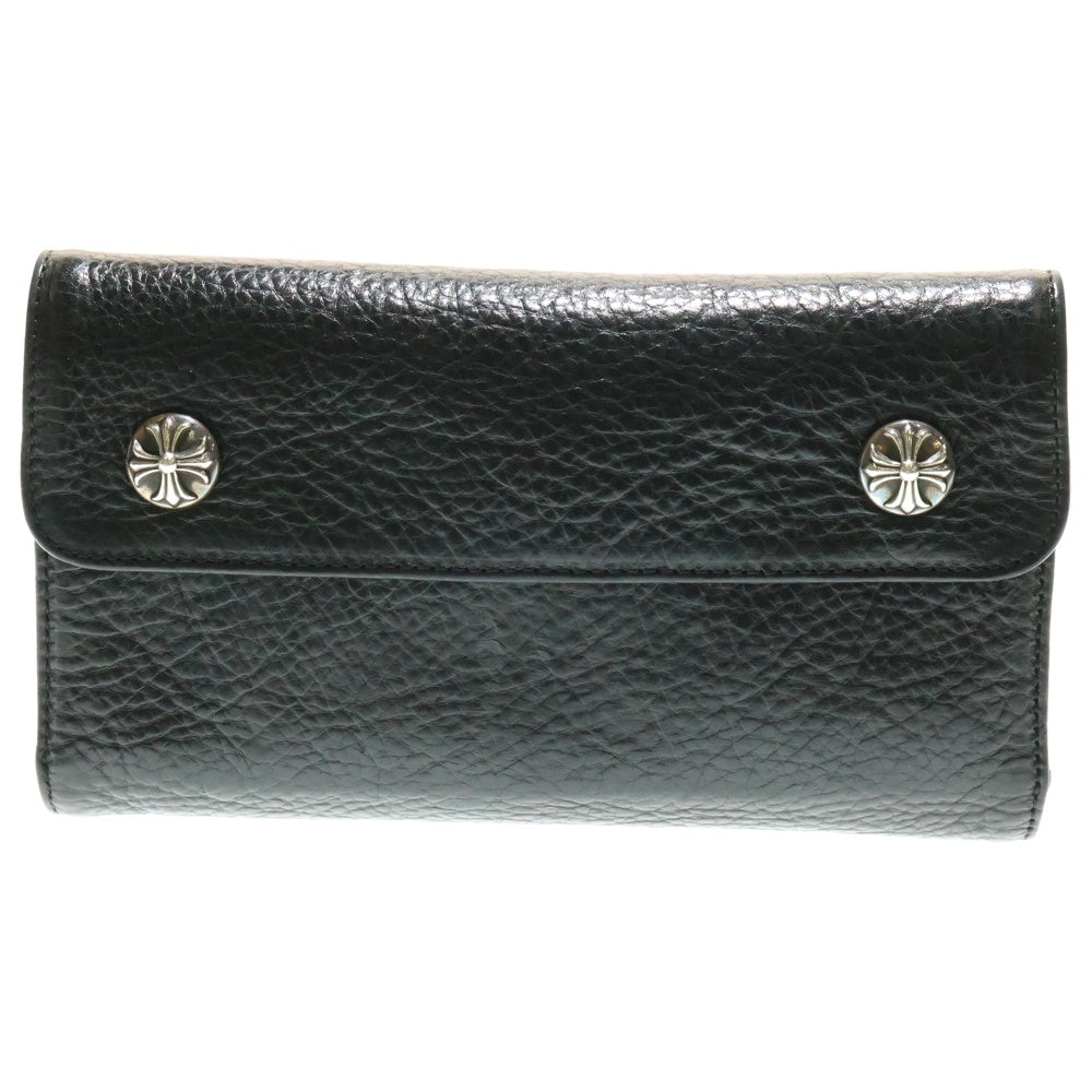 CHROME HEARTS(クロムハーツ) WAVE ウェーブ レザーウォレット 財布 ブラック BCA374
