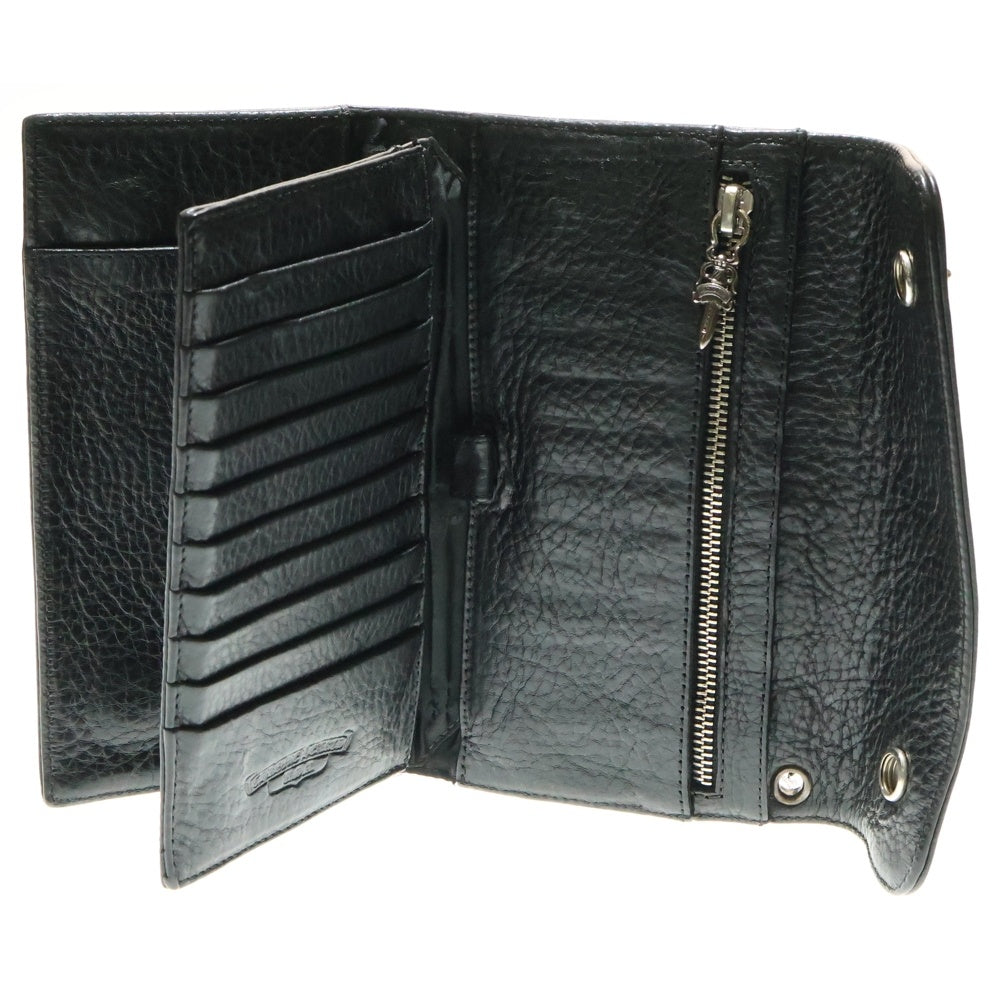 CHROME HEARTS(クロムハーツ) WAVE ウェーブ レザーウォレット 財布 ブラック BCA374