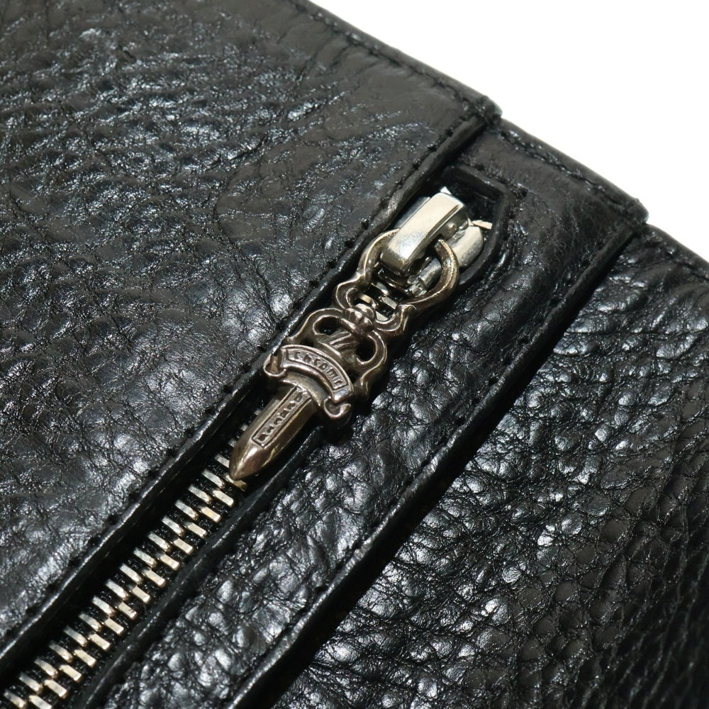 CHROME HEARTS(クロムハーツ) WAVE ウェーブ レザーウォレット 財布 ブラック BCA374