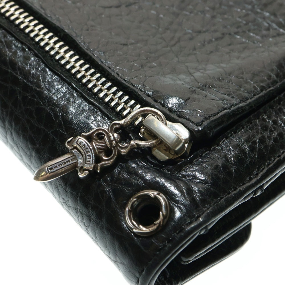 CHROME HEARTS(クロムハーツ) WAVE ウェーブ レザーウォレット 財布 ブラック BCA374