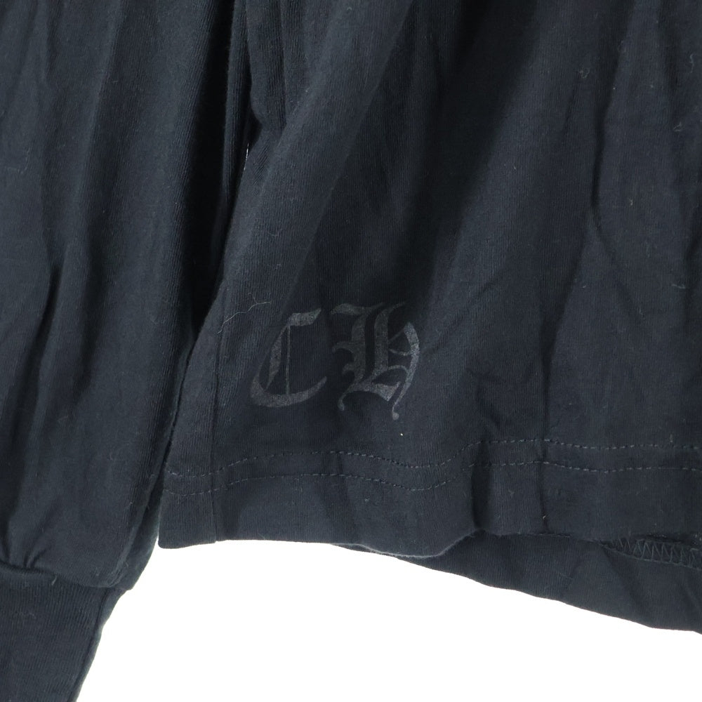 CHROME HEARTS(クロムハーツ) Neck Logo ネックロゴ アームプリント ロングスリーブ L/S 長袖 ポケットTシャツ カットソー ブラック