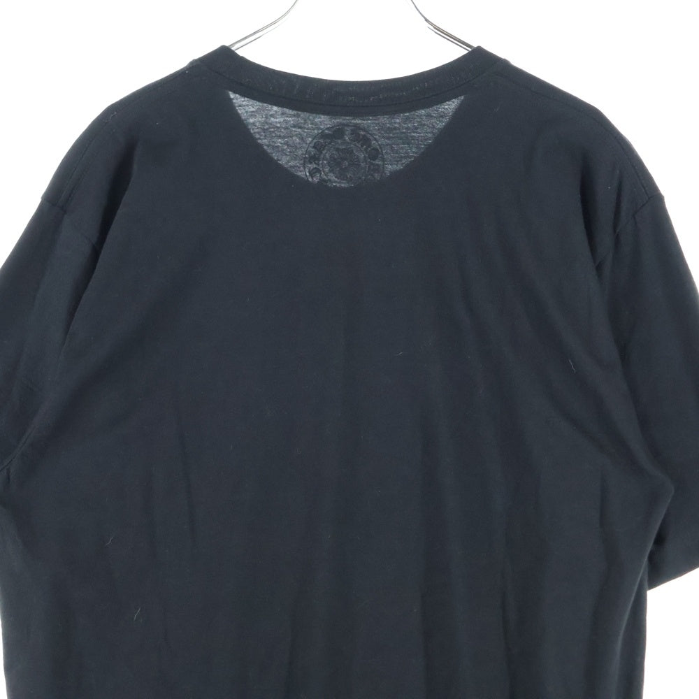 CHROME HEARTS(クロムハーツ) NECK LOGO S/S TEE ネック ロゴプリントTシャツ 半袖カットソー ブラック/ホワイト