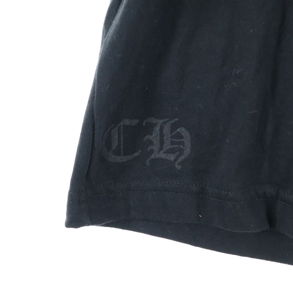 CHROME HEARTS(クロムハーツ) NECK LOGO S/S TEE ネック ロゴプリントTシャツ 半袖カットソー ブラック/ホワイト