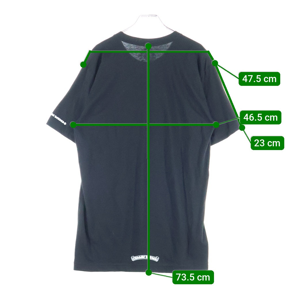 CHROME HEARTS(クロムハーツ) NECK LOGO S/S TEE ネック ロゴプリントTシャツ 半袖カットソー ブラック/ホワイト
