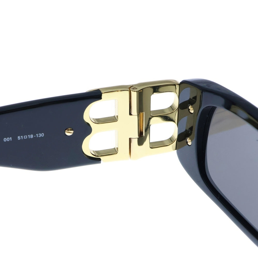 BALENCIAGA(バレンシアガ) Dynasty Rectangle ダイナスティ レクタングル サングラス アイウェア ブラック/ゴールド BB0096S