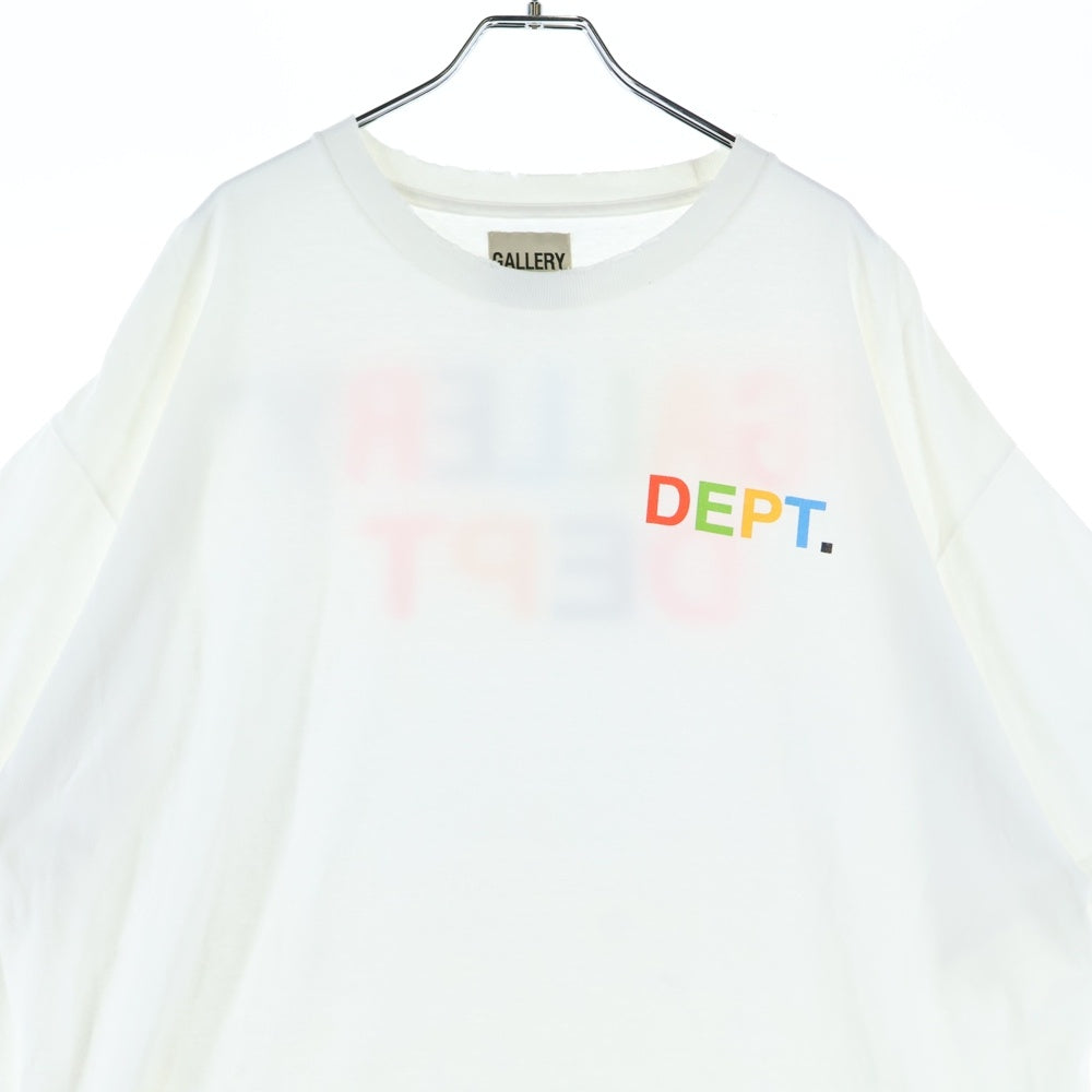 GALLERY DEPT.(ギャラリーデプト) 21SS ロゴプリント半袖Tシャツ クルーネックカットソー ホワイト/マルチカラー 21-071-597-0024-1-0