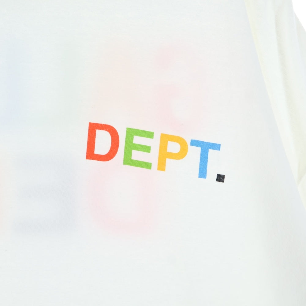 GALLERY DEPT.(ギャラリーデプト) 21SS ロゴプリント半袖Tシャツ クルーネックカットソー ホワイト/マルチカラー 21-071-597-0024-1-0
