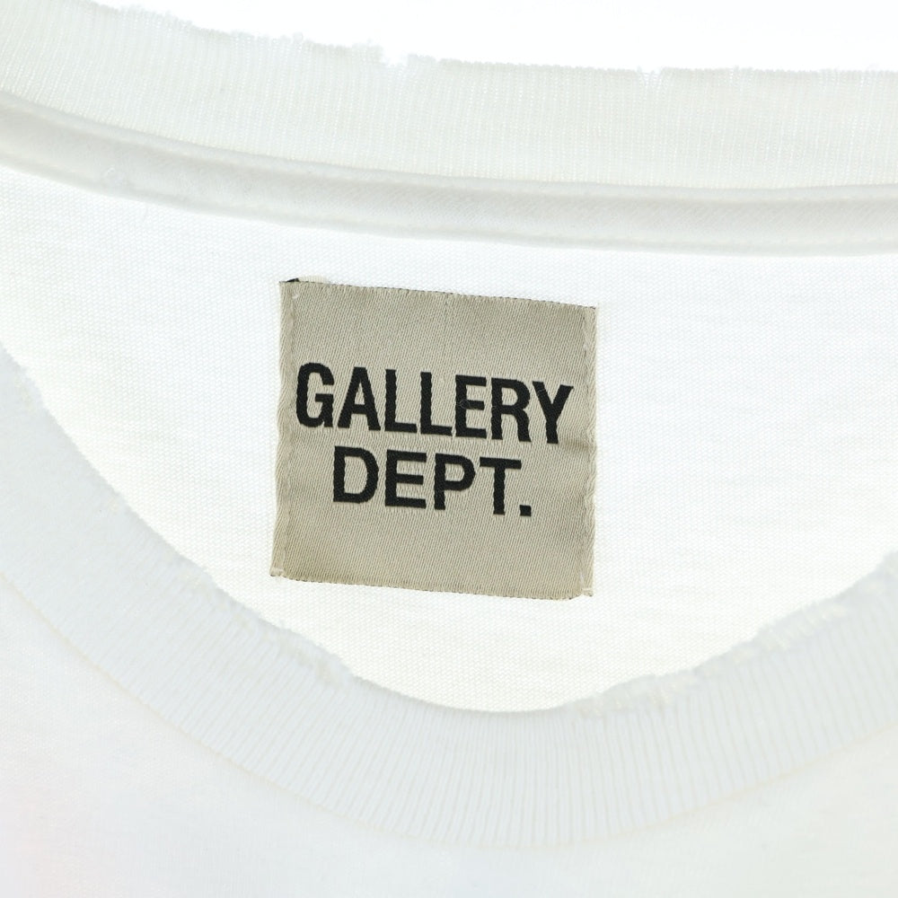 GALLERY DEPT.(ギャラリーデプト) 21SS ロゴプリント半袖Tシャツ クルーネックカットソー ホワイト/マルチカラー 21-071-597-0024-1-0