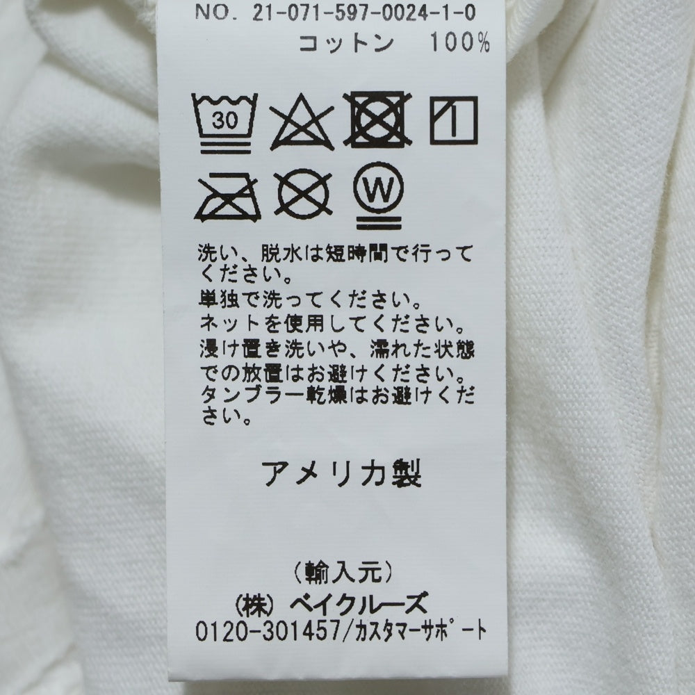 GALLERY DEPT.(ギャラリーデプト) 21SS ロゴプリント半袖Tシャツ クルーネックカットソー ホワイト/マルチカラー 21-071-597-0024-1-0