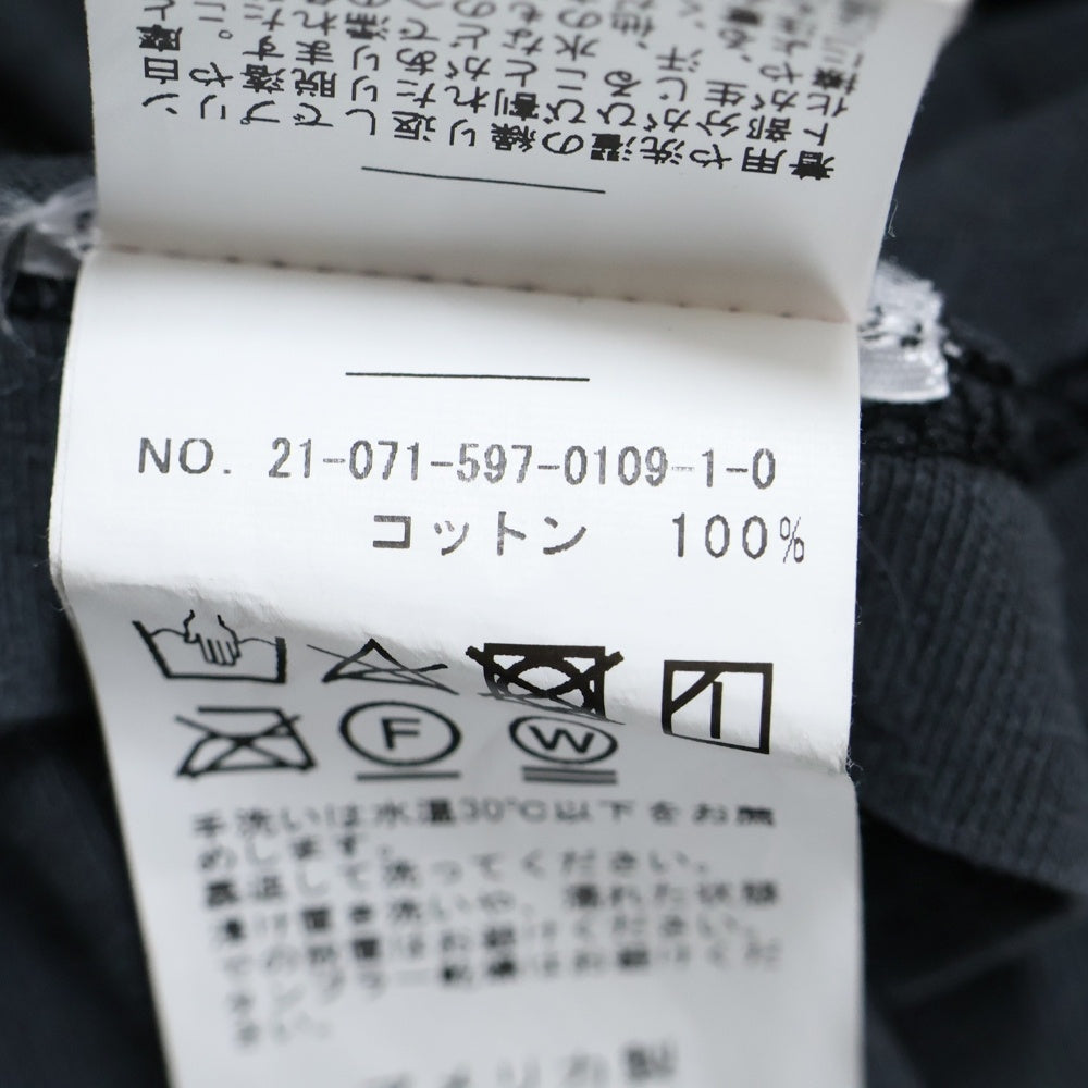 GALLERY DEPT.(ギャラリーデプト) 21SS ヴィンテージ加工 ロゴプリント半袖Tシャツ クルーネックカットソー ブラック/イエロー 21-071-597-0109-1-0