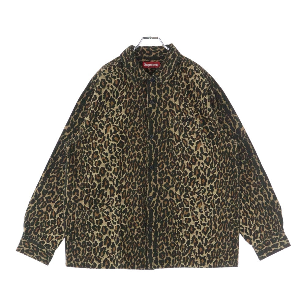 SUPREME(シュプリーム) 25AW Flannel Pajama Shirt Leopard フランネル パジャマ シャツ レオパード 長袖シャツ イエロー