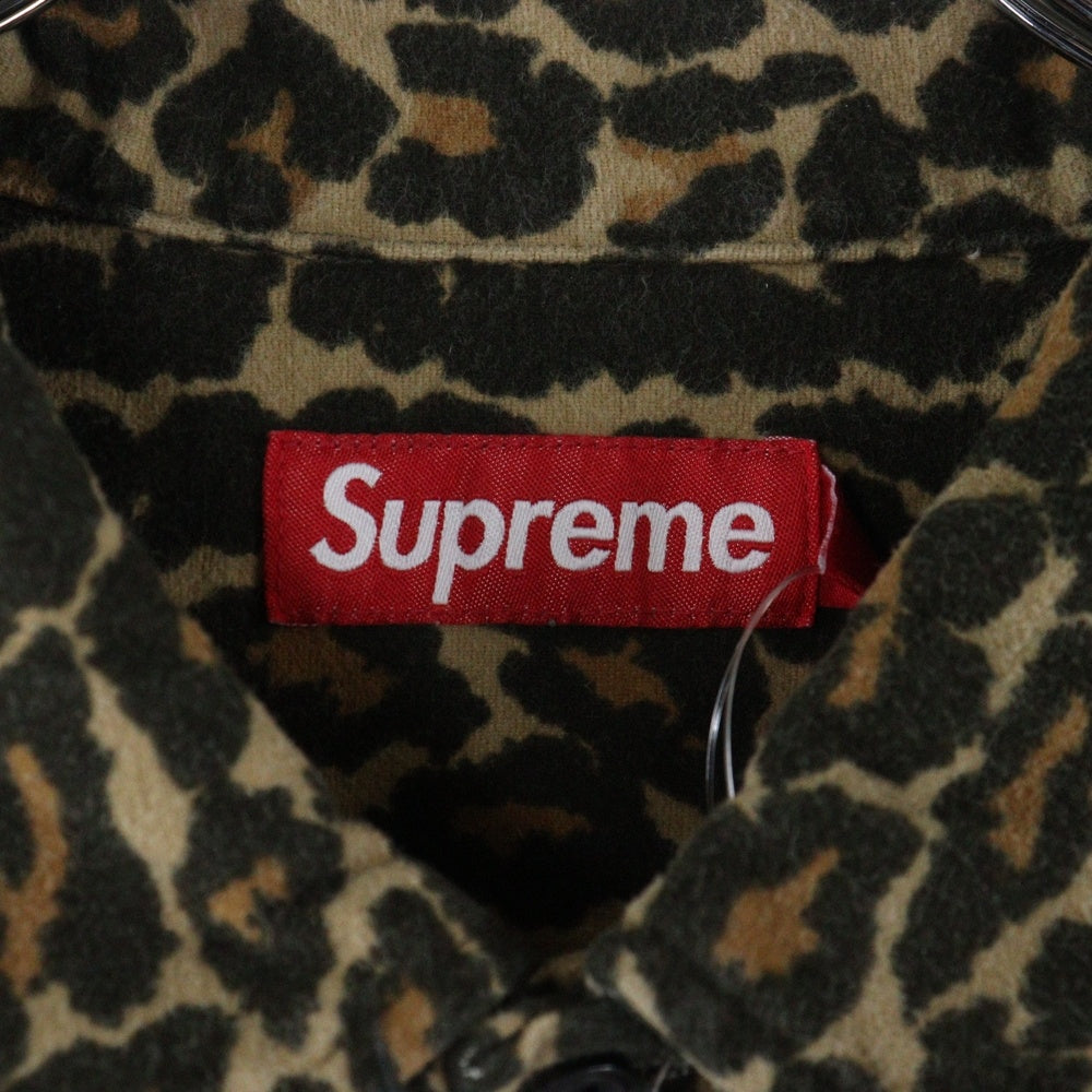 SUPREME(シュプリーム) 25AW Flannel Pajama Shirt Leopard フランネル パジャマ シャツ レオパード 長袖シャツ イエロー