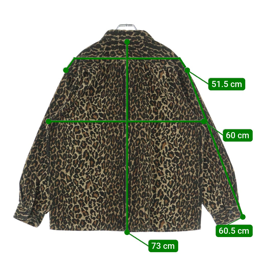 SUPREME(シュプリーム) 25AW Flannel Pajama Shirt Leopard フランネル パジャマ シャツ レオパード 長袖シャツ イエロー
