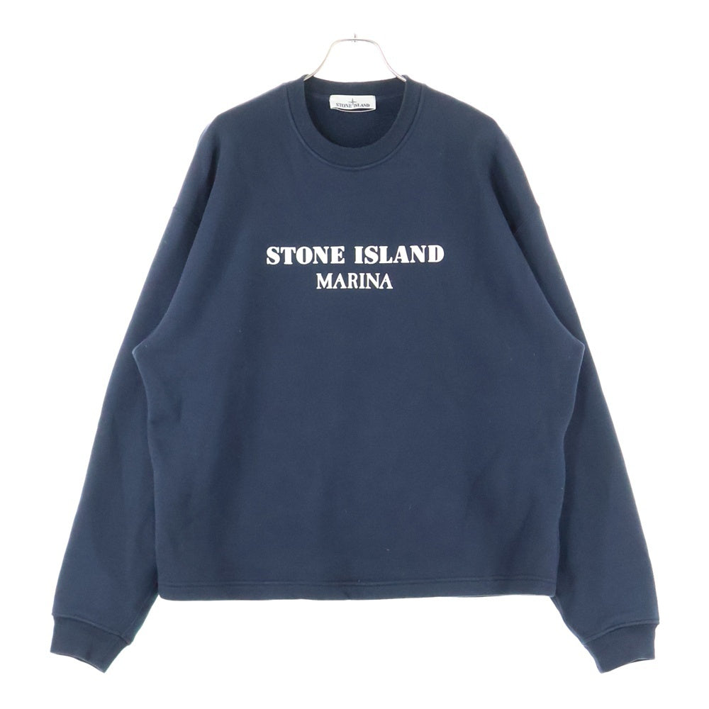 STONE ISLAND(ストーンアイランド) フロントプリント スウェットシャツ トレーナー ネイビー 7915671X6