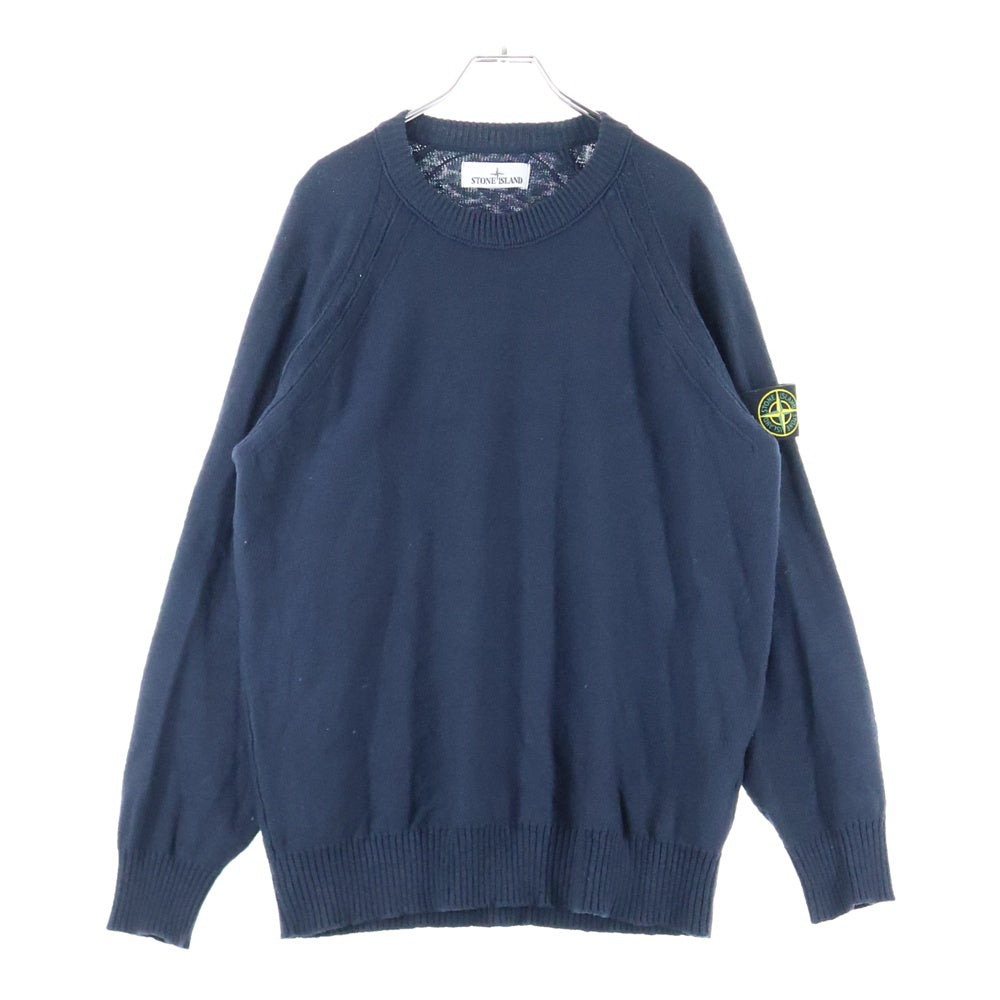 STONE ISLAND(ストーンアイランド) ニット クルーネックセーター 袖ロゴワッペン ネイビー 8015504B0