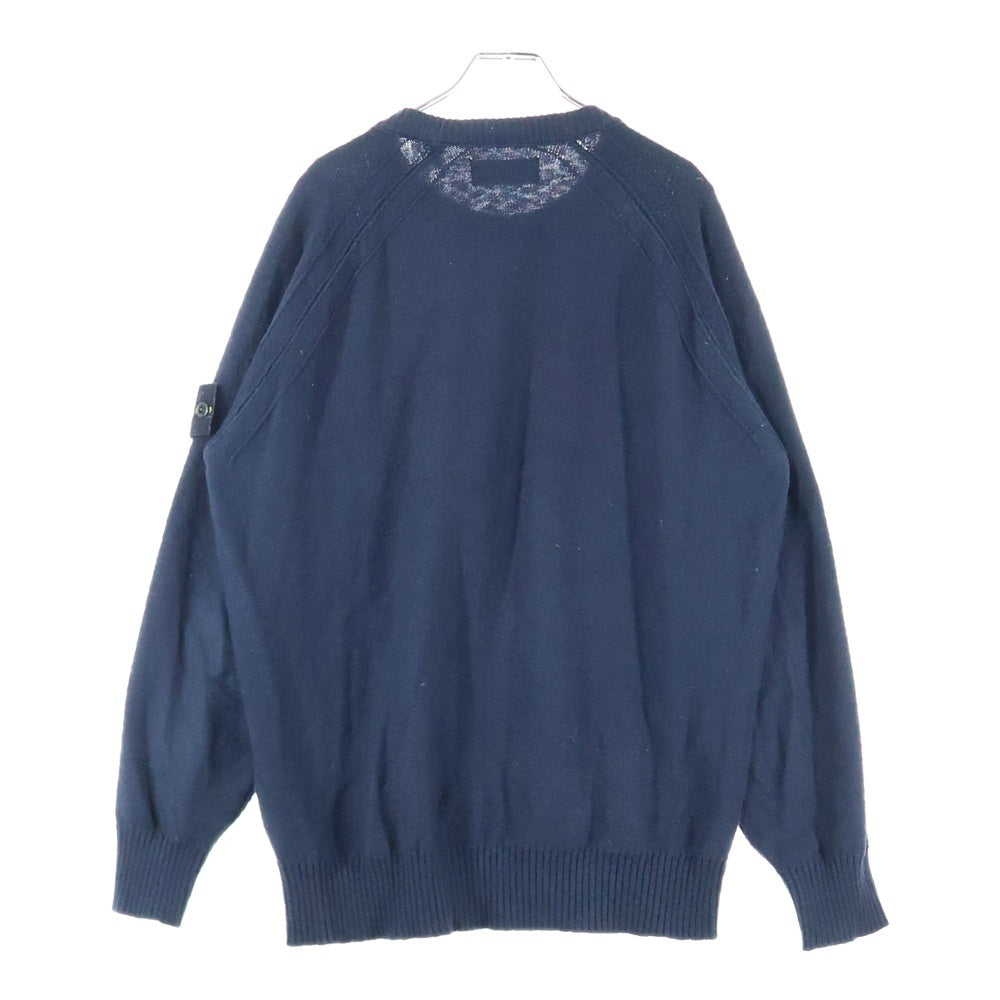 STONE ISLAND(ストーンアイランド) ニット クルーネックセーター 袖ロゴワッペン ネイビー 8015504B0