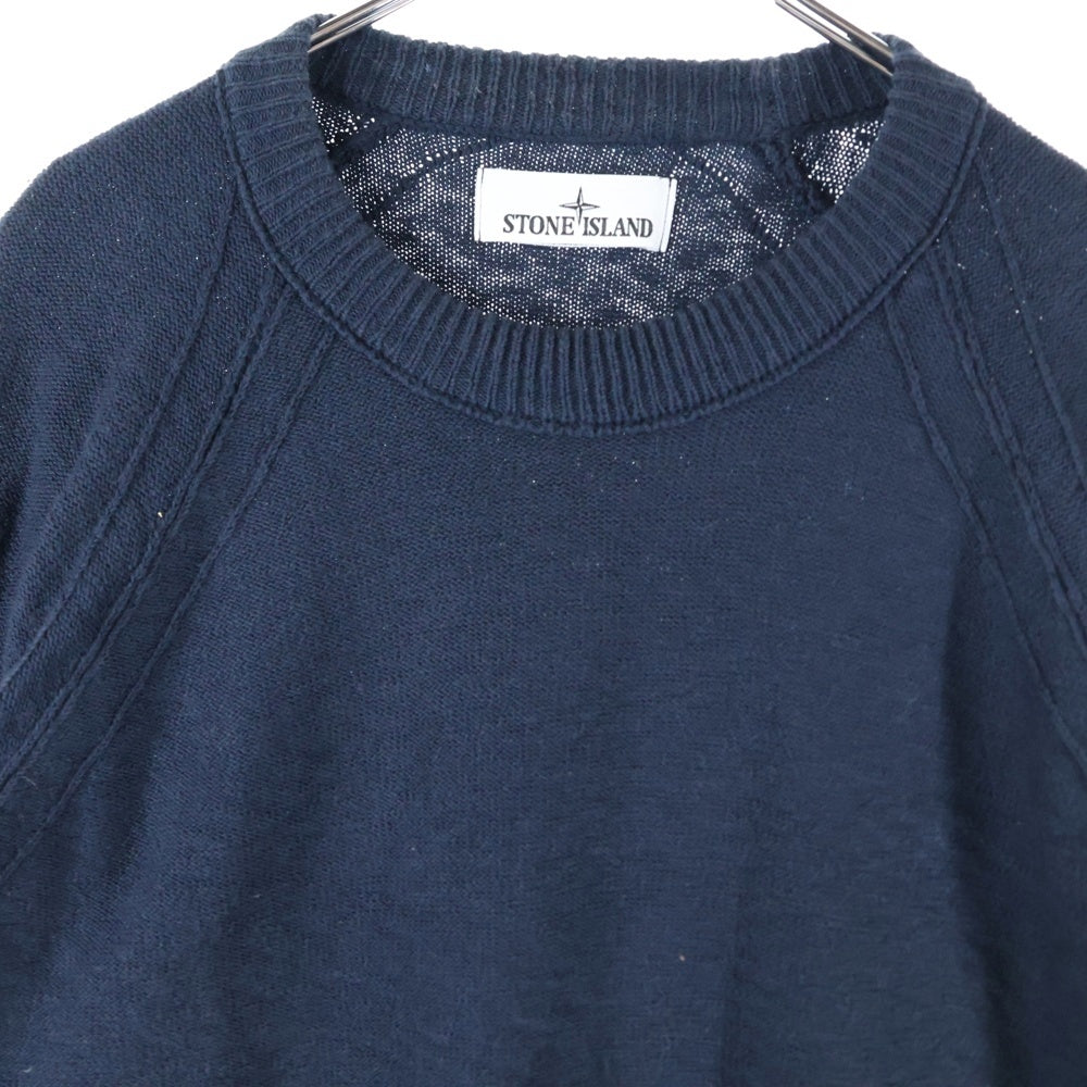 STONE ISLAND(ストーンアイランド) ニット クルーネックセーター 袖ロゴワッペン ネイビー 8015504B0