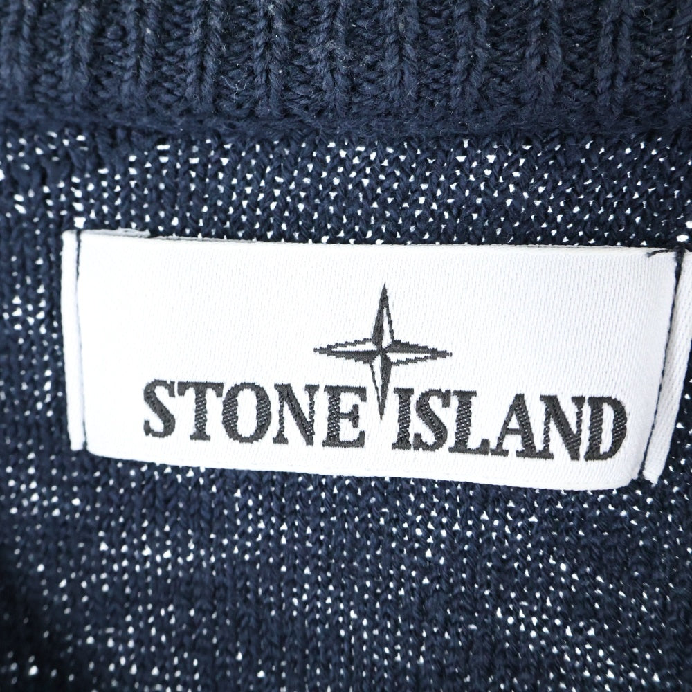 STONE ISLAND(ストーンアイランド) ニット クルーネックセーター 袖ロゴワッペン ネイビー 8015504B0