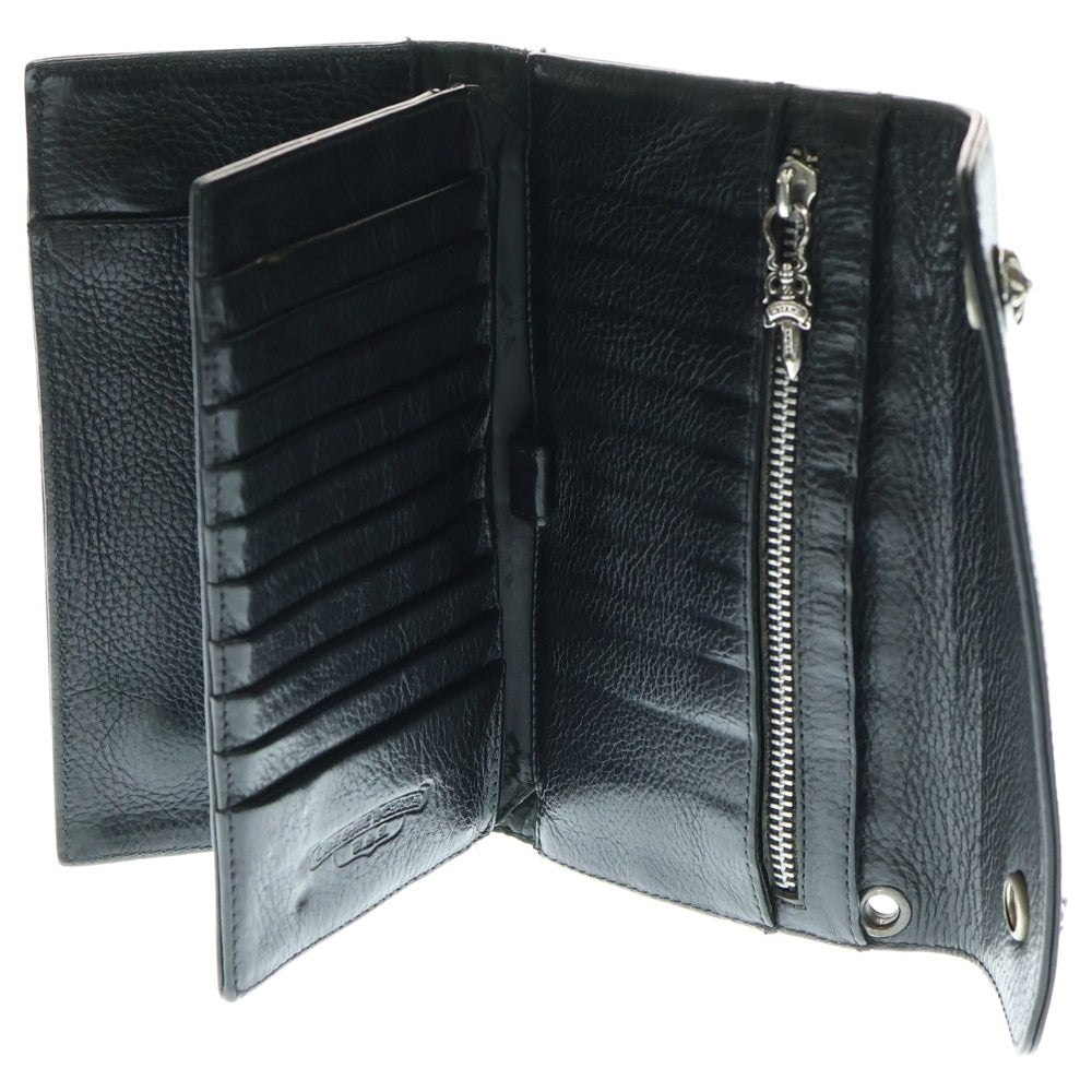 CHROME HEARTS(クロムハーツ) WAVE ウェーブ レザーウォレット 財布 ブラック BCA375