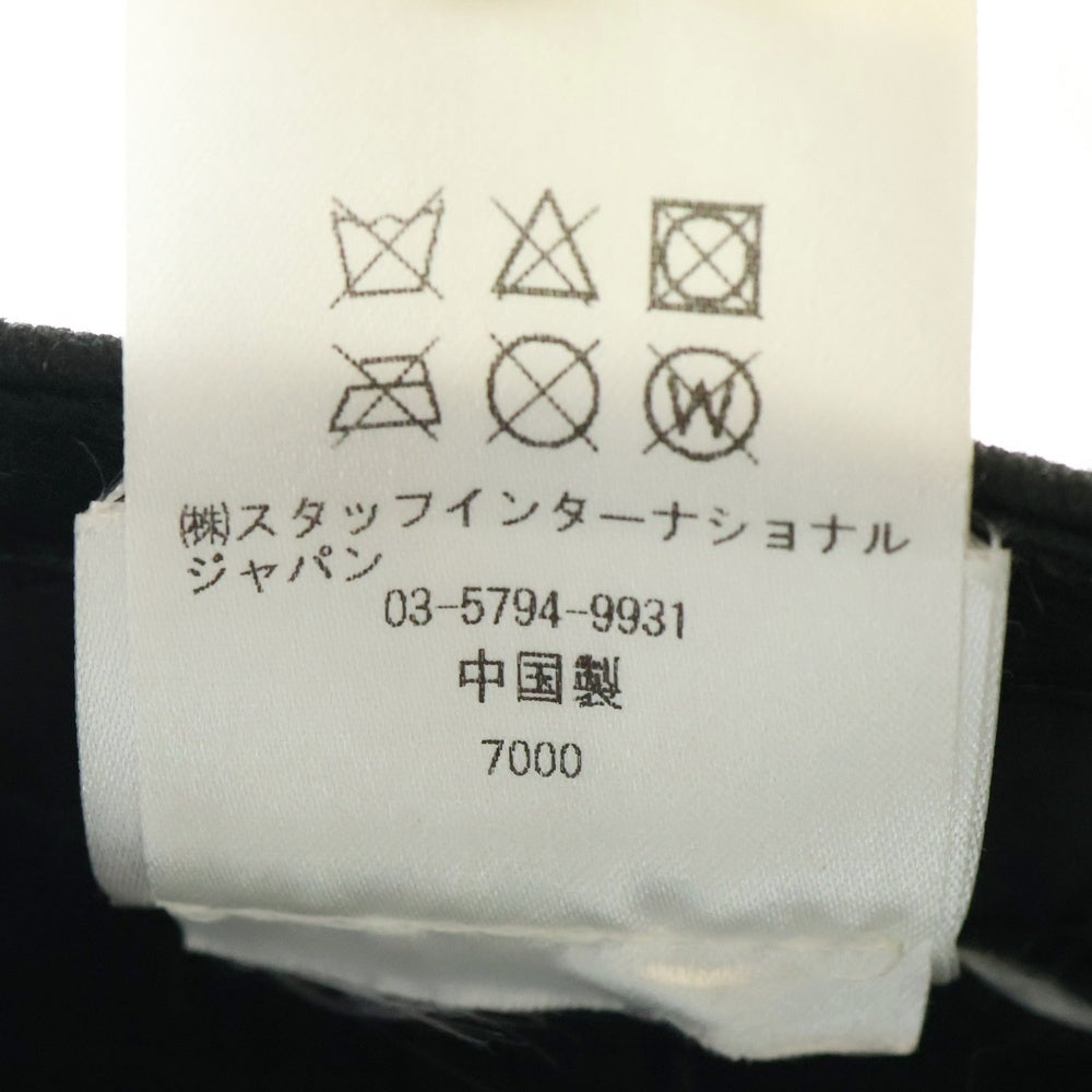 DSQUARED2(ディースクエアード) ICON SLOGAN CAP ロゴ刺繍 ベースボールキャップ 帽子 ブラック