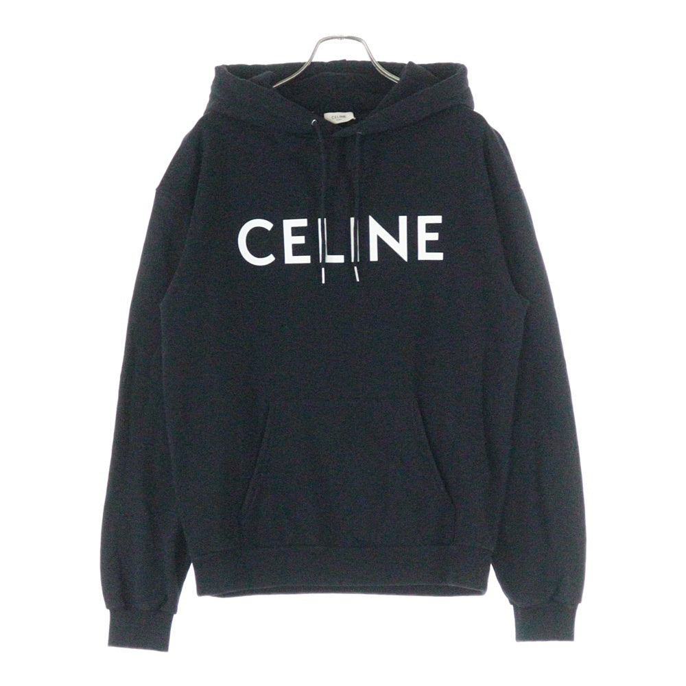 CELINE(セリーヌ) 21SS ロゴプリント プルオーバーパーカー ブラック 2Y321052H