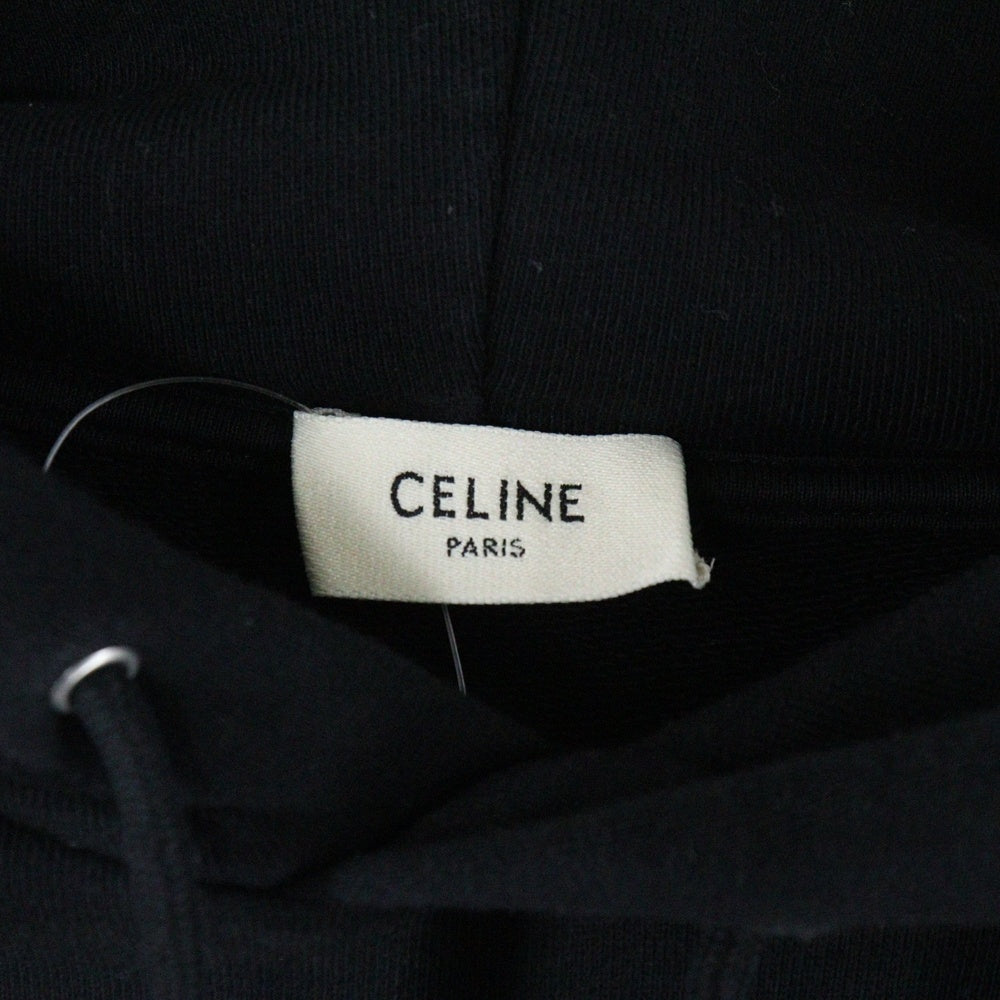 CELINE(セリーヌ) 21SS ロゴプリント プルオーバーパーカー ブラック 2Y321052H