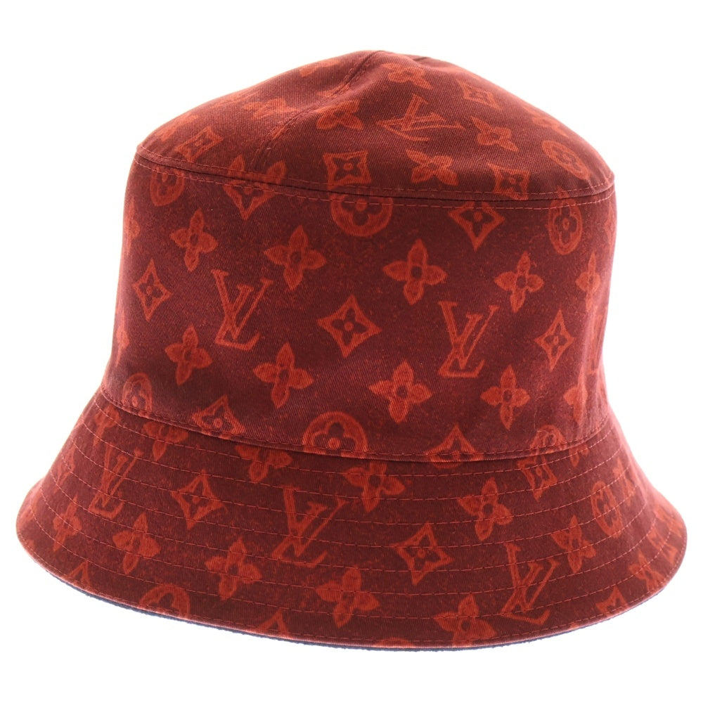 LOUIS VUITTON(ルイヴィトン) シャポー モノグラム レコード ウール リバーシブル バケットハット ネイビー M7011M