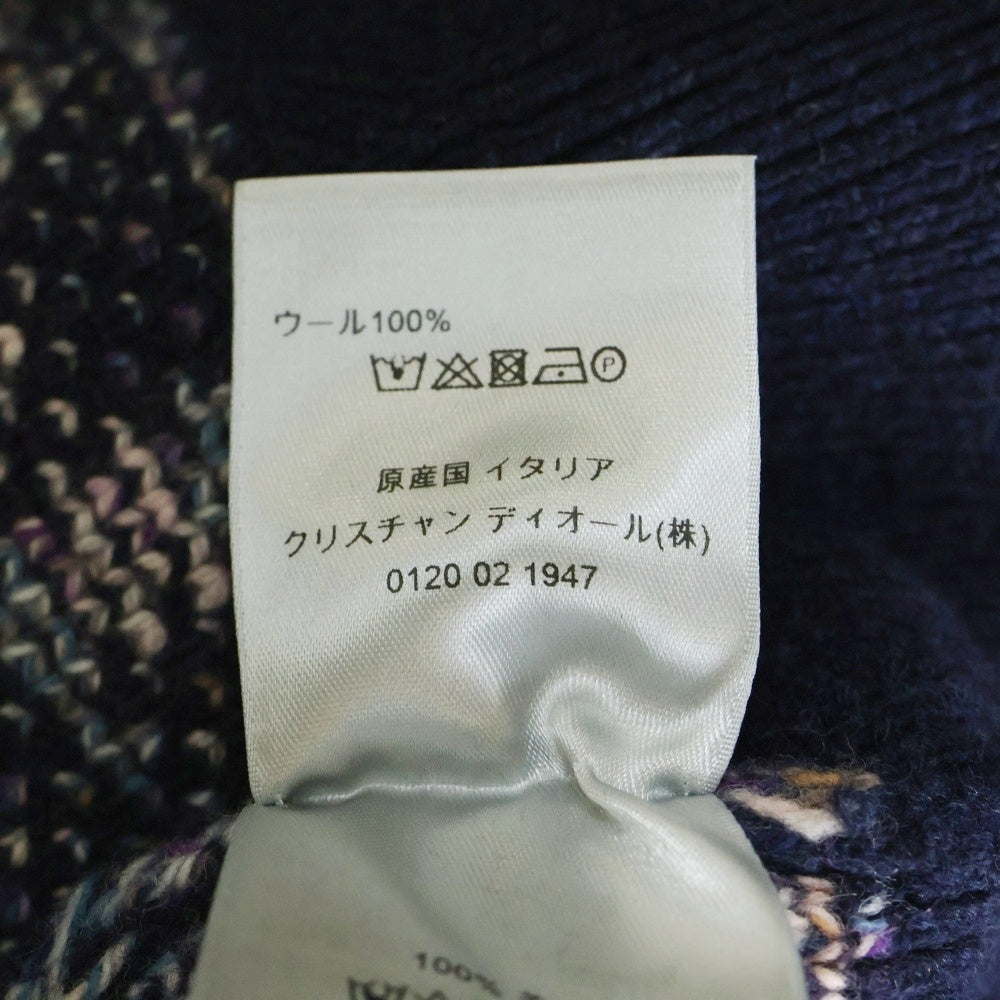 DIOR(ディオール) 21AW Oblique Wool Jacquard Sweater 193M638AT344 オブリークウールジャガードニット 長袖セーター ブルー