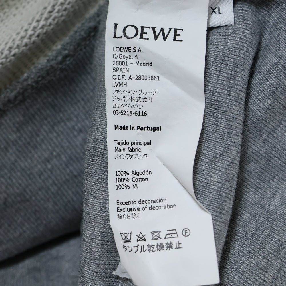LOEWE(ロエベ) 21SS アナグラム エンブロイダリー インサイド アウト パーカー グレー H6109110CR
