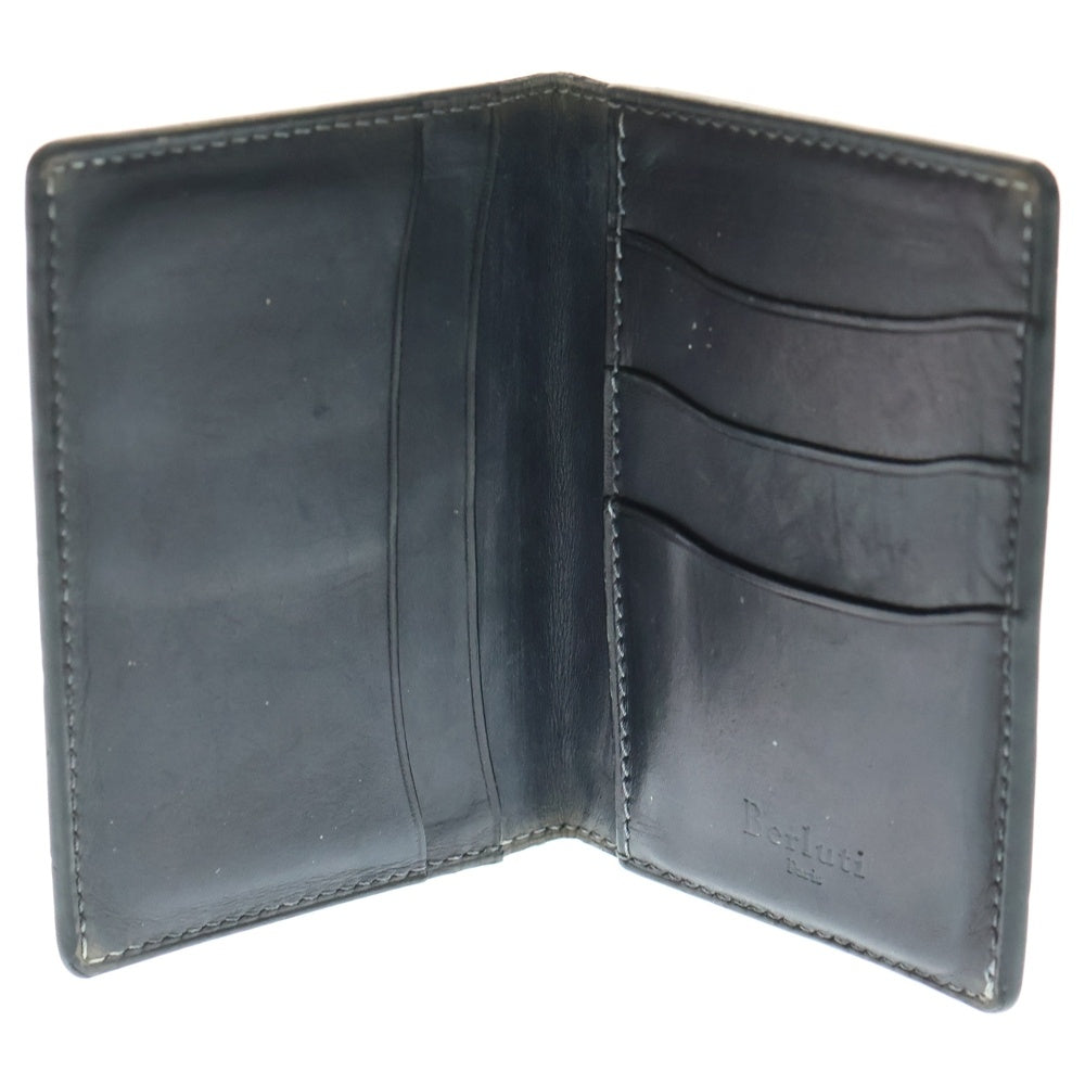 Berluti(ベルルッティ) カリグラフィ カードケース 二つ折り 名刺入れ ブラウン F0184