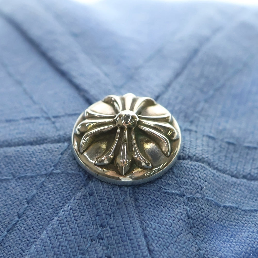 CHROME HEARTS(クロムハーツ) FITTED WOOL ACRYLIC SERGE ハートロゴ刺繍ベースボールキャップ ブルー
