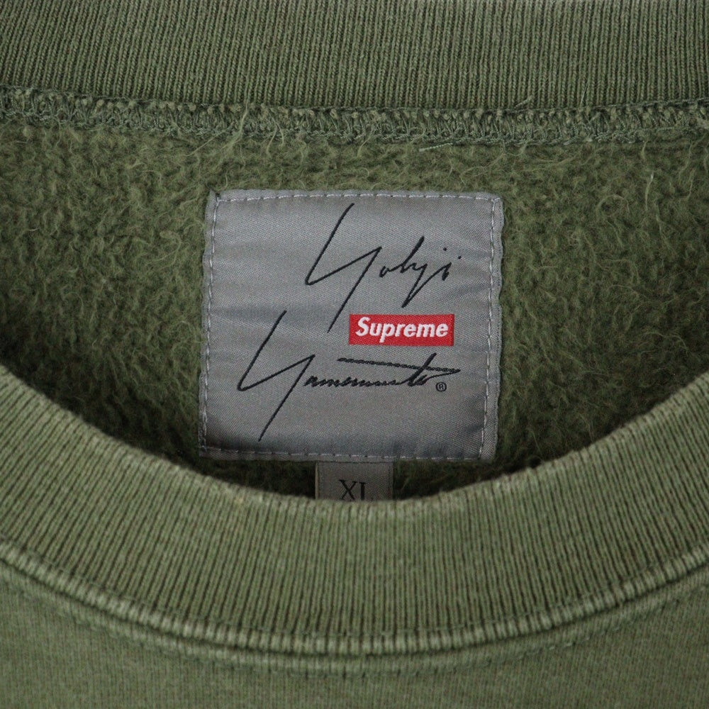 SUPREME(シュプリーム) 20AW ×Yohji Yamamoto ヨウジヤマモト フロントプリント クルーネック 長袖スウェット トレーナー グリーン