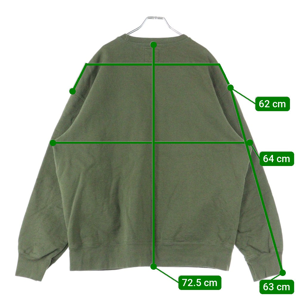 SUPREME(シュプリーム) 20AW ×Yohji Yamamoto ヨウジヤマモト フロントプリント クルーネック 長袖スウェット トレーナー グリーン