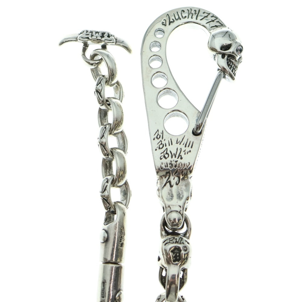 Bill Wall Leather/BWL(ビルウォールレザー) VINTAGE SKULL CLIP W/HORSE WC ヴィンテージスカル クリップ ホース ウォレットチェーン シルバー