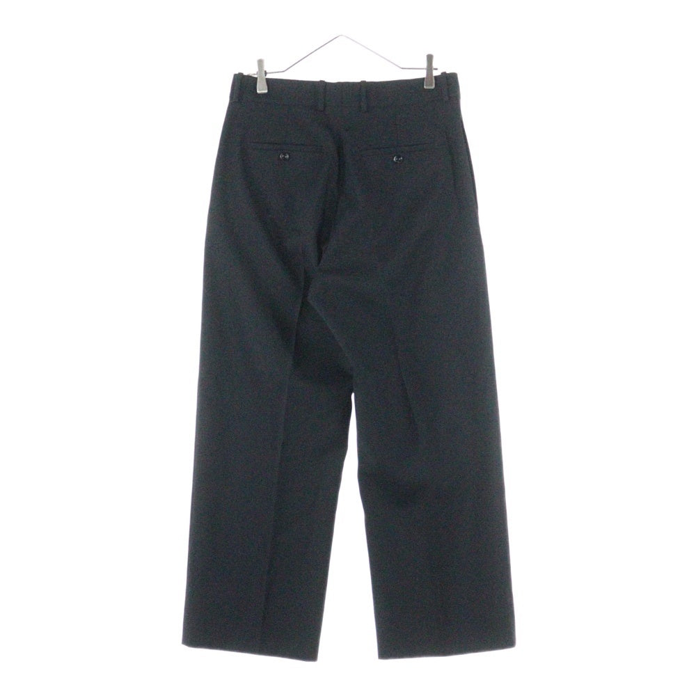Alexander McQueen(アレキサンダーマックイーン) Black pleat-front trousers センタープリーツ トラウザーパンツ スラックス ブラック 735154 QUU82
