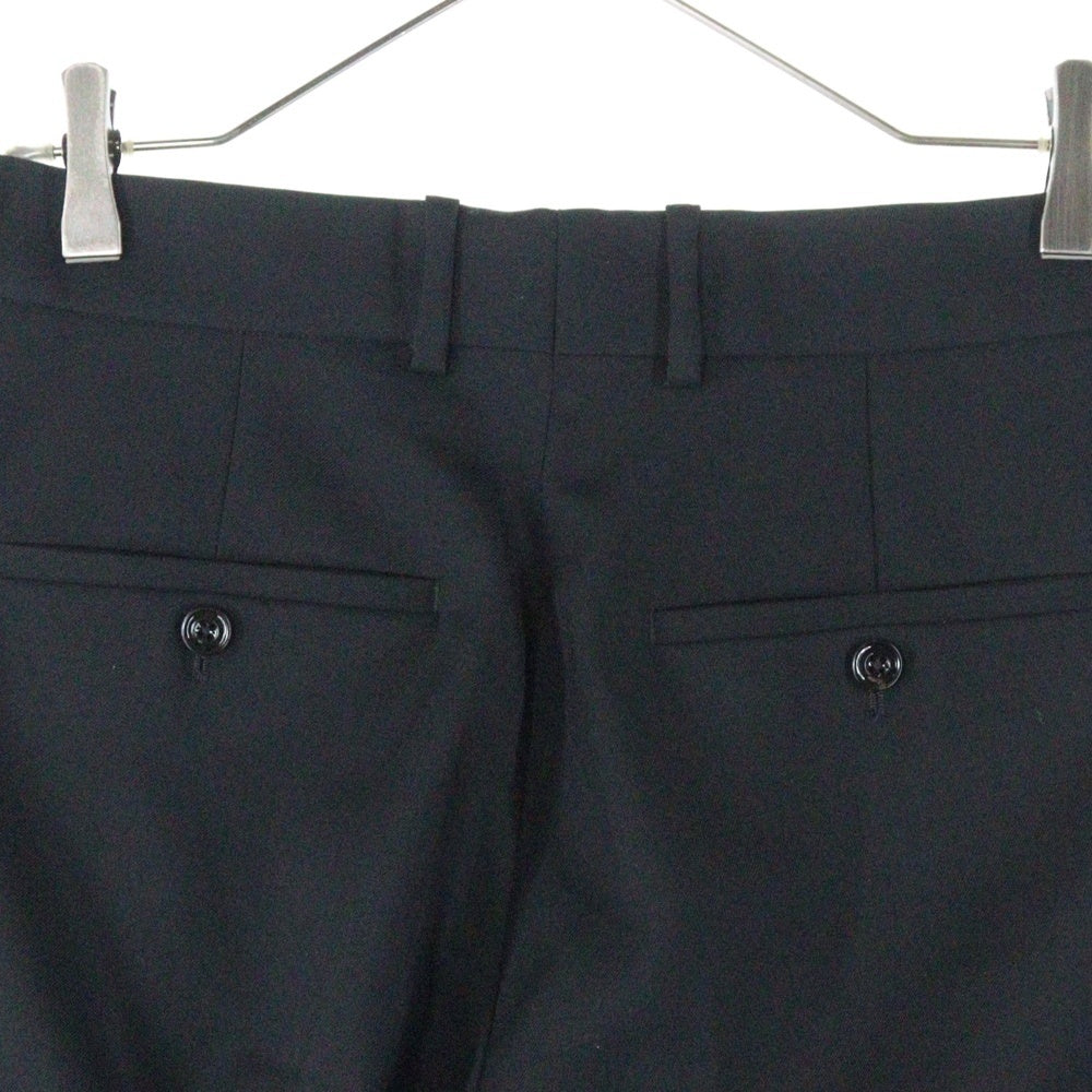 Alexander McQueen(アレキサンダーマックイーン) Black pleat-front trousers センタープリーツ トラウザーパンツ スラックス ブラック 735154 QUU82