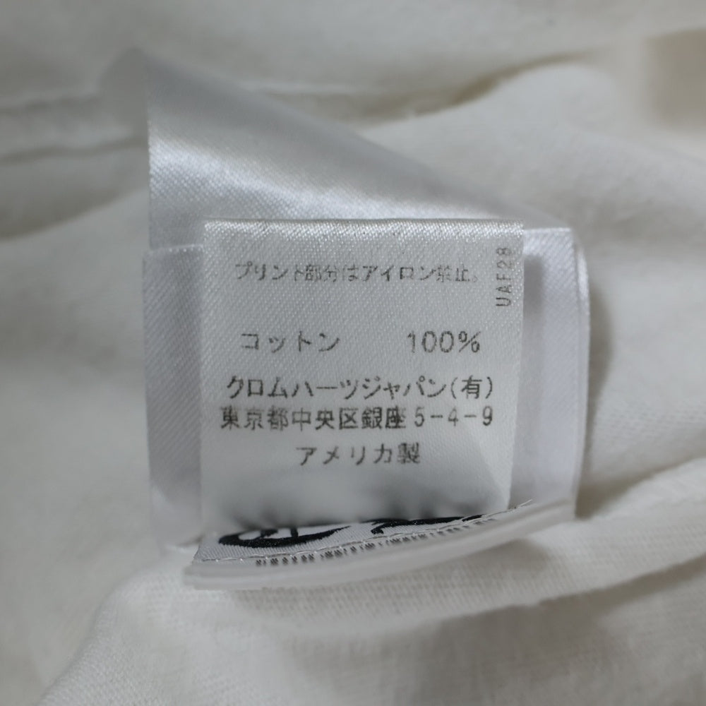 CHROME HEARTS(クロムハーツ) Vertical Logo Tee ヴァーティカルロゴプリント クルーネック 長袖Tシャツ ホワイト