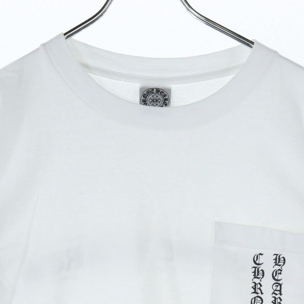 CHROME HEARTS(クロムハーツ) OLD バックスクロールラベルプリント クルーネック 長袖Tシャツ ホワイト